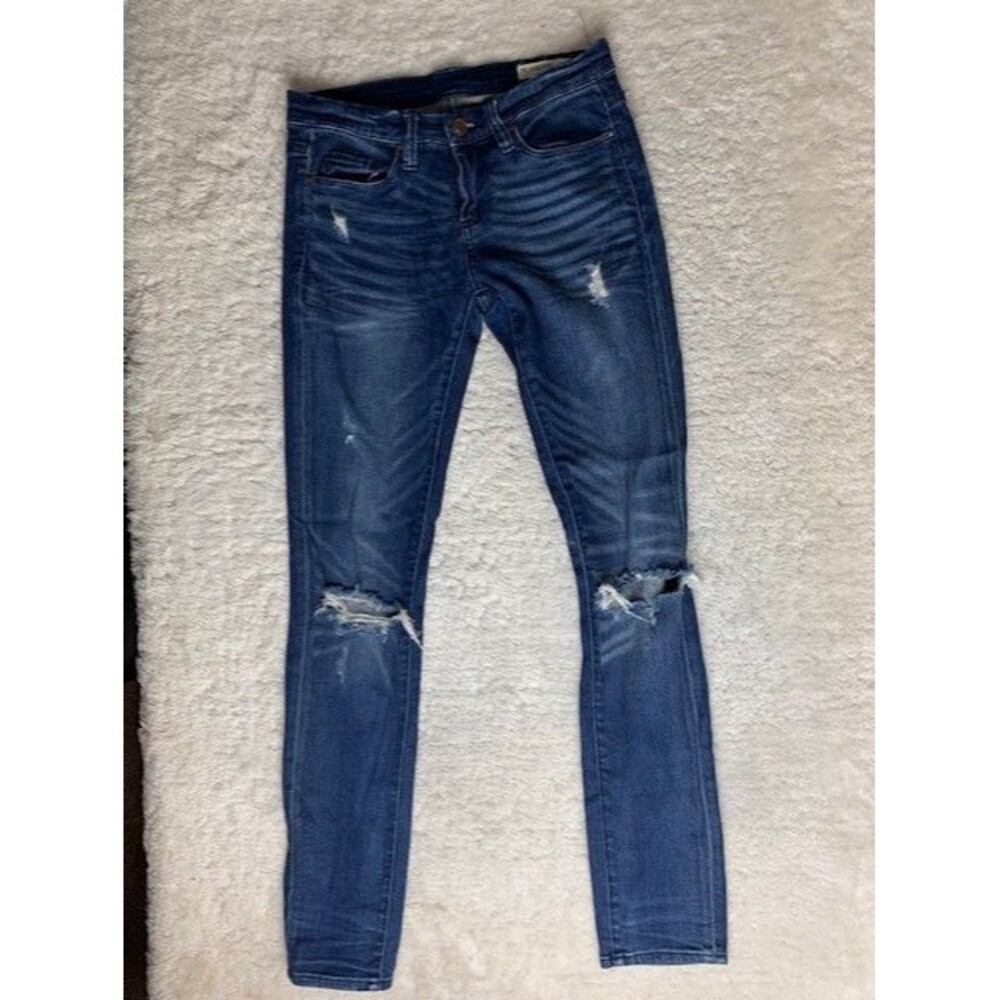 Blank NYC Size 25 Womens Jeans Skinny Classique Distress Stretch Low Rise